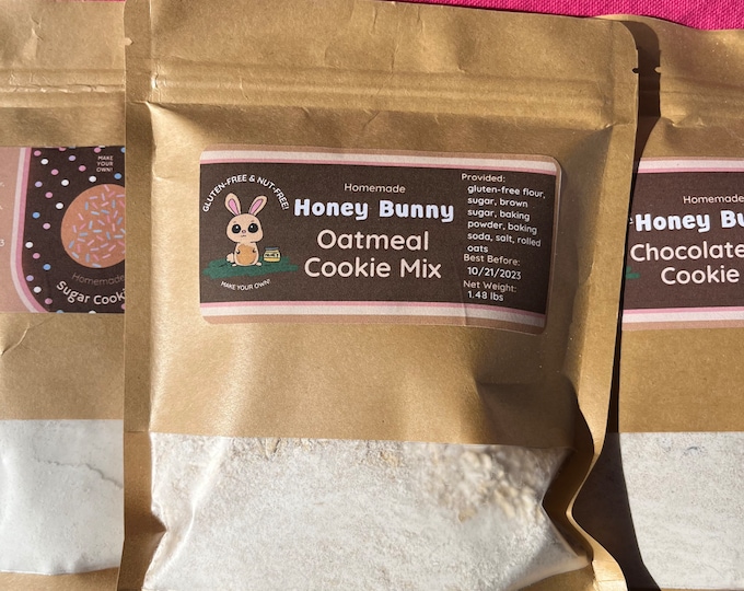 Honey Bunny Gluten-Free, Nut-Free, & Vegan Oatmeal Cookie Mix